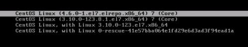 Выбор ядра CentOS при загрузке системы